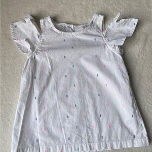 Carter's White Blouse with Colorful Dots